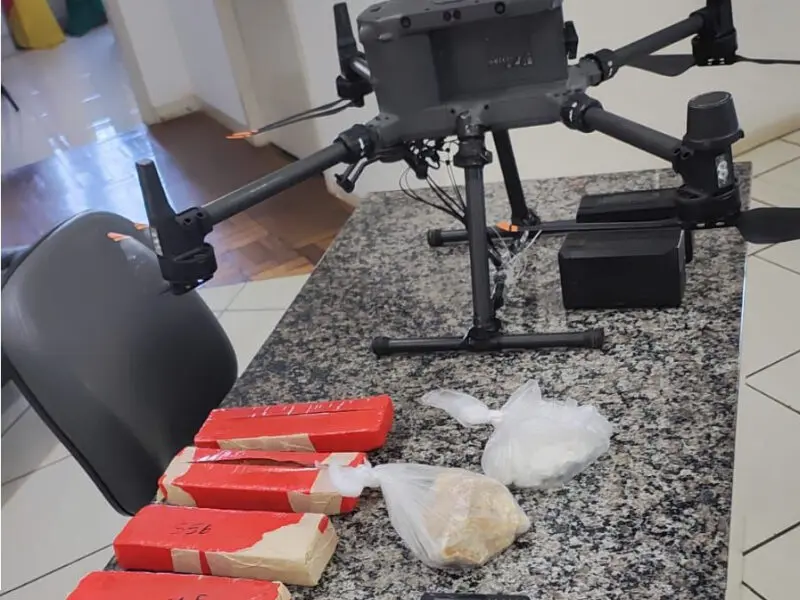 Drone é apreendido pela Polícia Penal com drogas e celulares no presídio de Santo Ângelo