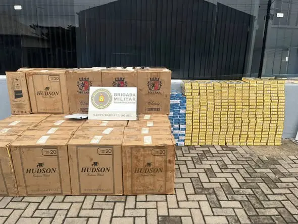 Santa Bárbara do Sul :Mais de 35 mil maços de cigarros são apreendidos pela polícia; dois homens foram presos