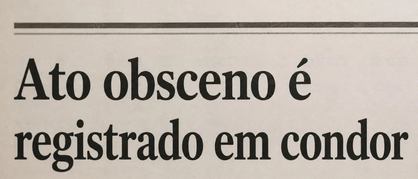 Homem flagrado praticando ato obsceno em Condor