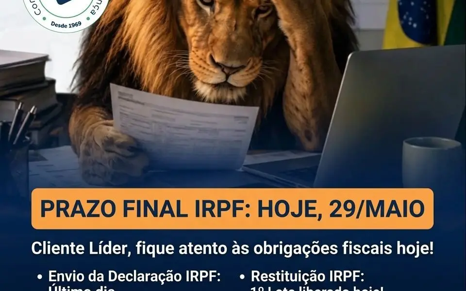 Prazo para entregar a declaração do IR termina nesta sexta-feira (29)