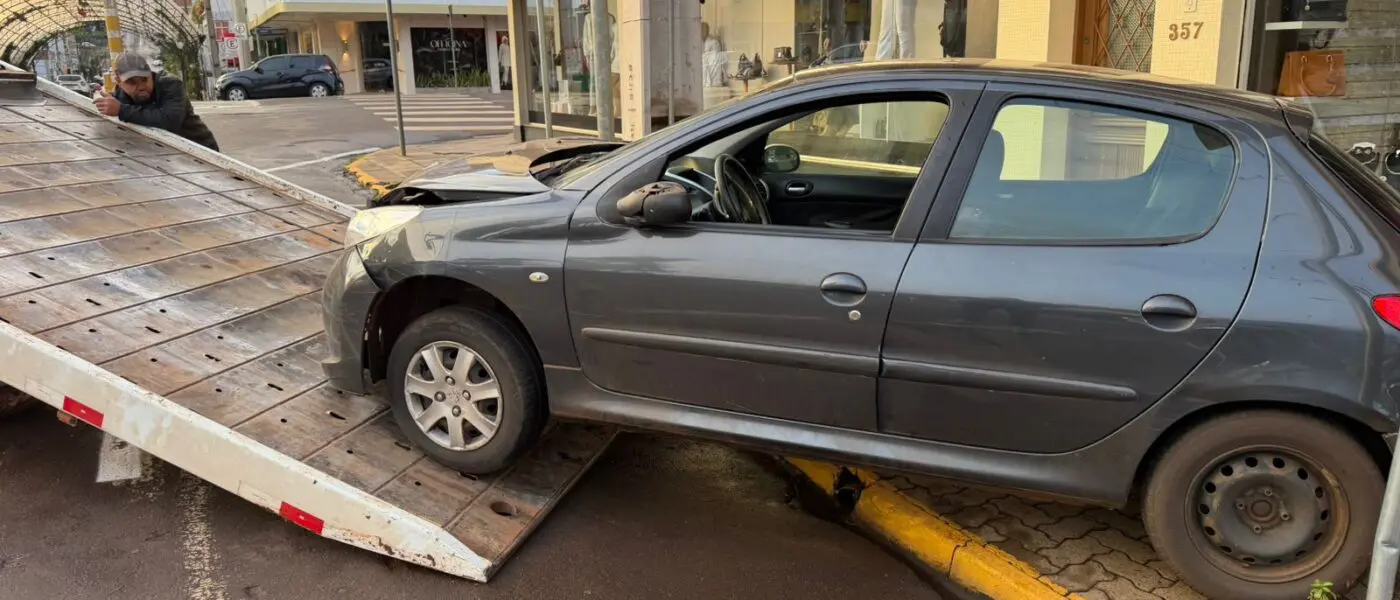 Acidente de trânsito no centro da cidade de Panambi