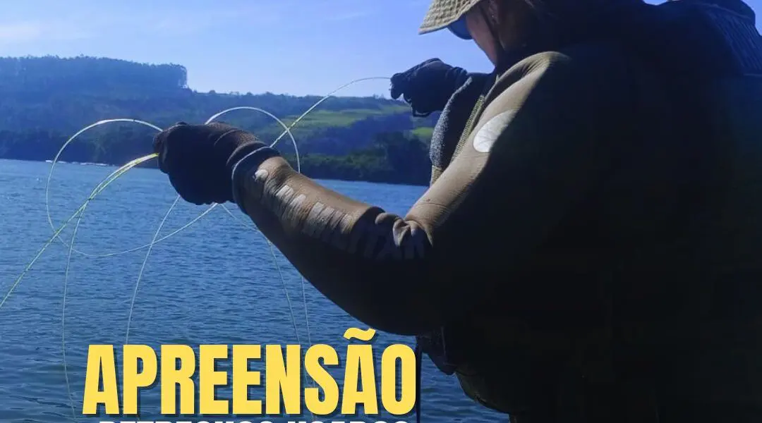 Brigada Militar apreende petrechos utilizados na pesca ilegal no Rio Uruguai