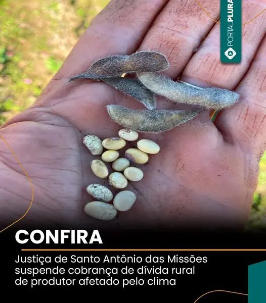 Justiça de Santo Antônio das Missões suspende cobrança de dívida rural de produtor afetado pelo clima