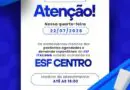 As fortes chuvas registradas ontem provocaram alagamento na unidade temporária de atendimento ESF
