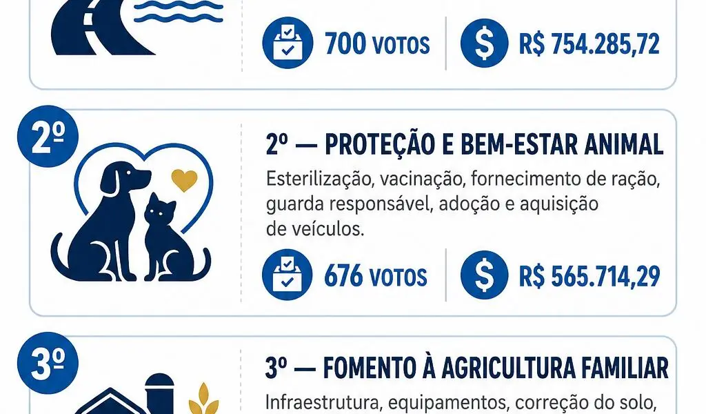 Consulta Popular: Propostas eleitas no Noroeste Colonial