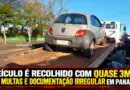 Blitz da CMT: Veículo com aproximadamente R$ 3 mil em multas é recolhido em Panambi