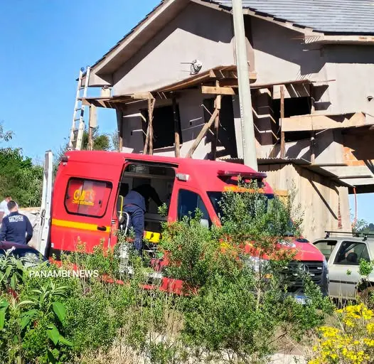 Operário fica ferido após sofrer queda em obra em Panambi