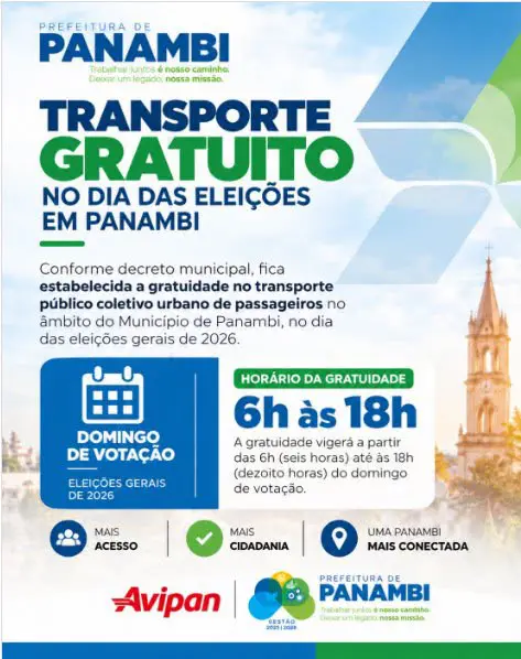 Prefeitura de Panambi garante transporte gratuito no 2° turno das eleições