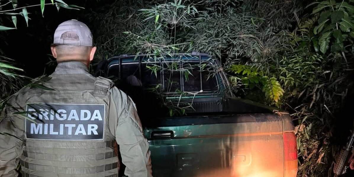 Camionete furtada em Tapera é encontrada escondida em mata no interior de Ibirubá